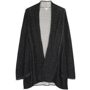 Eileen Fisher - sz XL - Plaited Organic Cotton Tencel Angle Cardigan, Charcoal